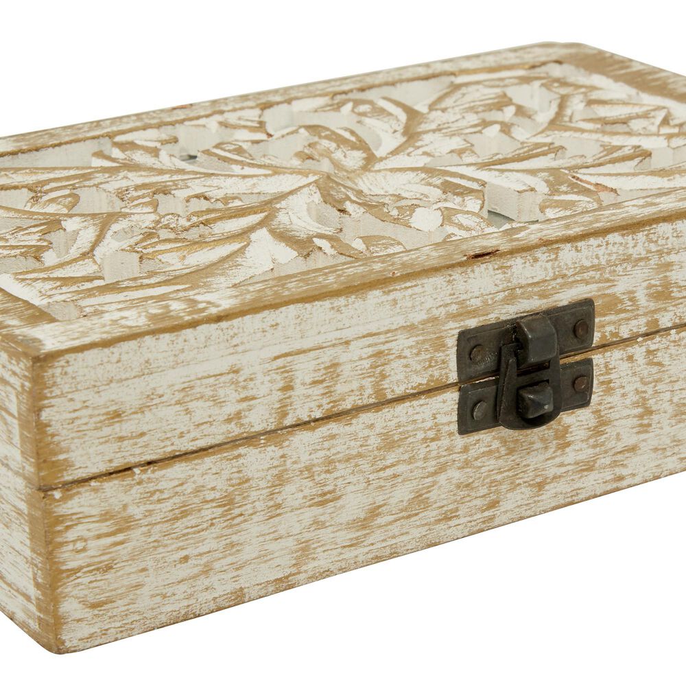 Maple and Jade Coastal Box in White and Brown &#40;Set of 3&#41;, , large