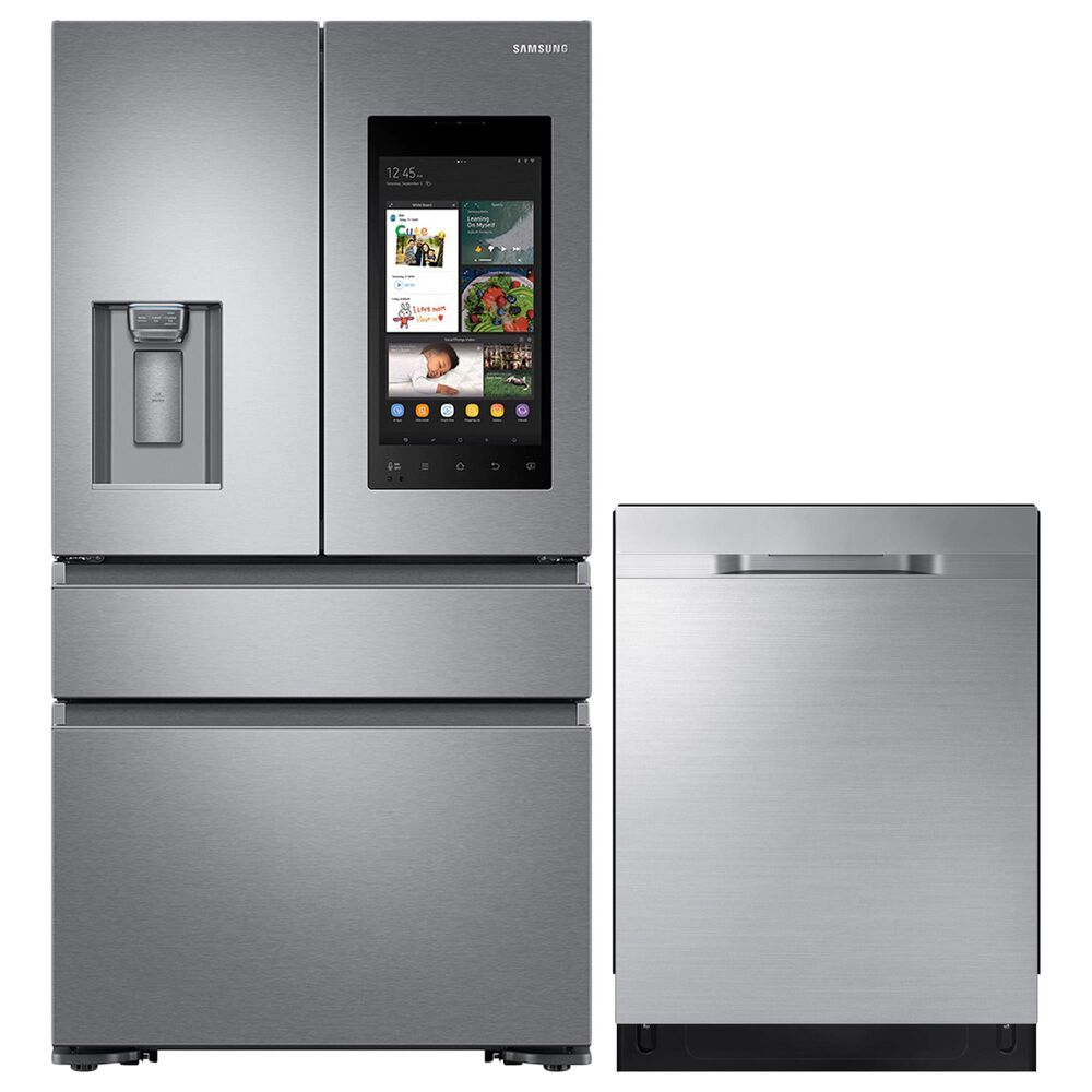 Samsung 2-Piece Kitchen Package with 36" French Door Refrigerator and StormWash 48 dBA Dishwasher in Stainless Steel, , large