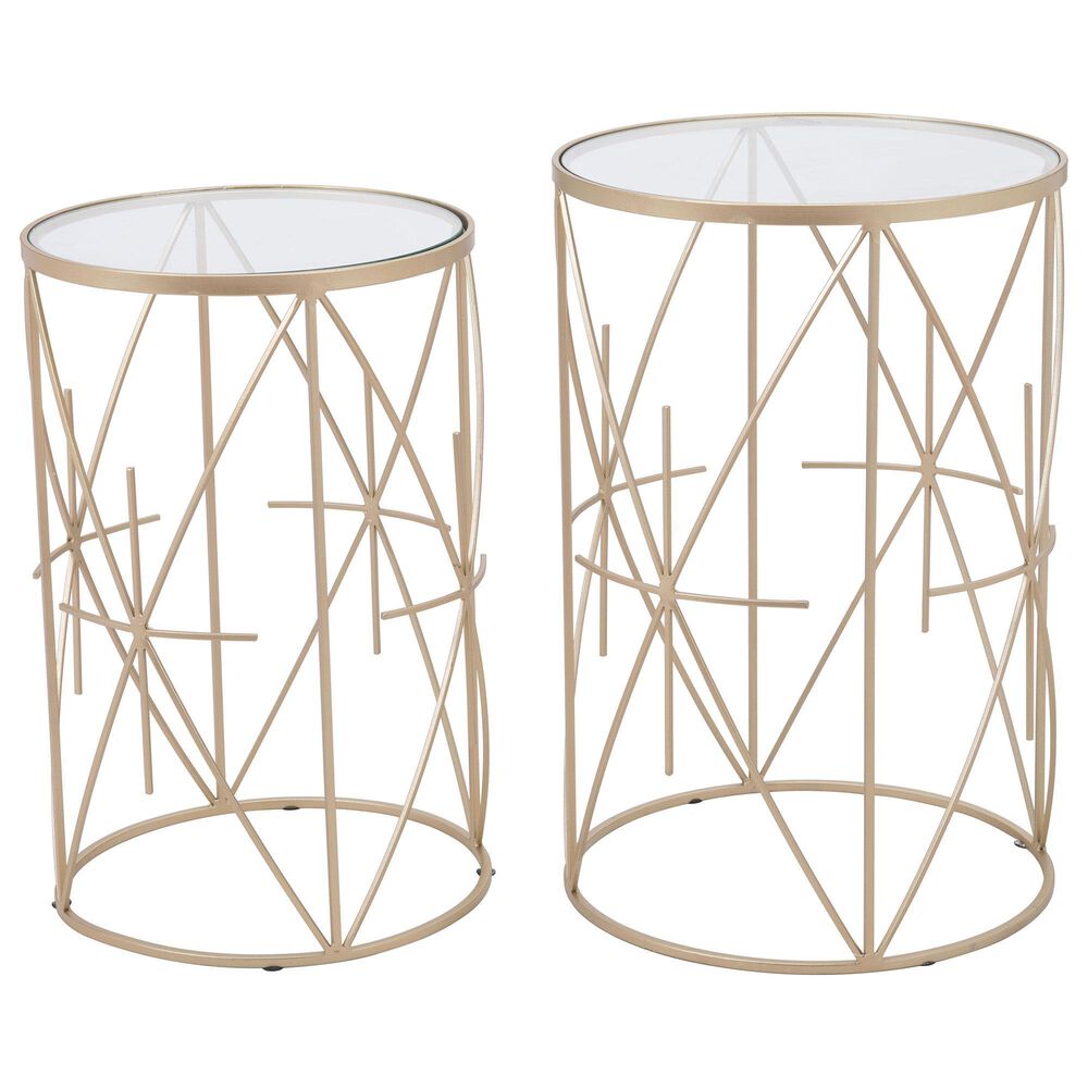 Zuo Modern Hadrian Side Table in Gold (Set of 2), , large