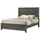 Crown Mark Valor Queen Panel Bed in Grey, , large