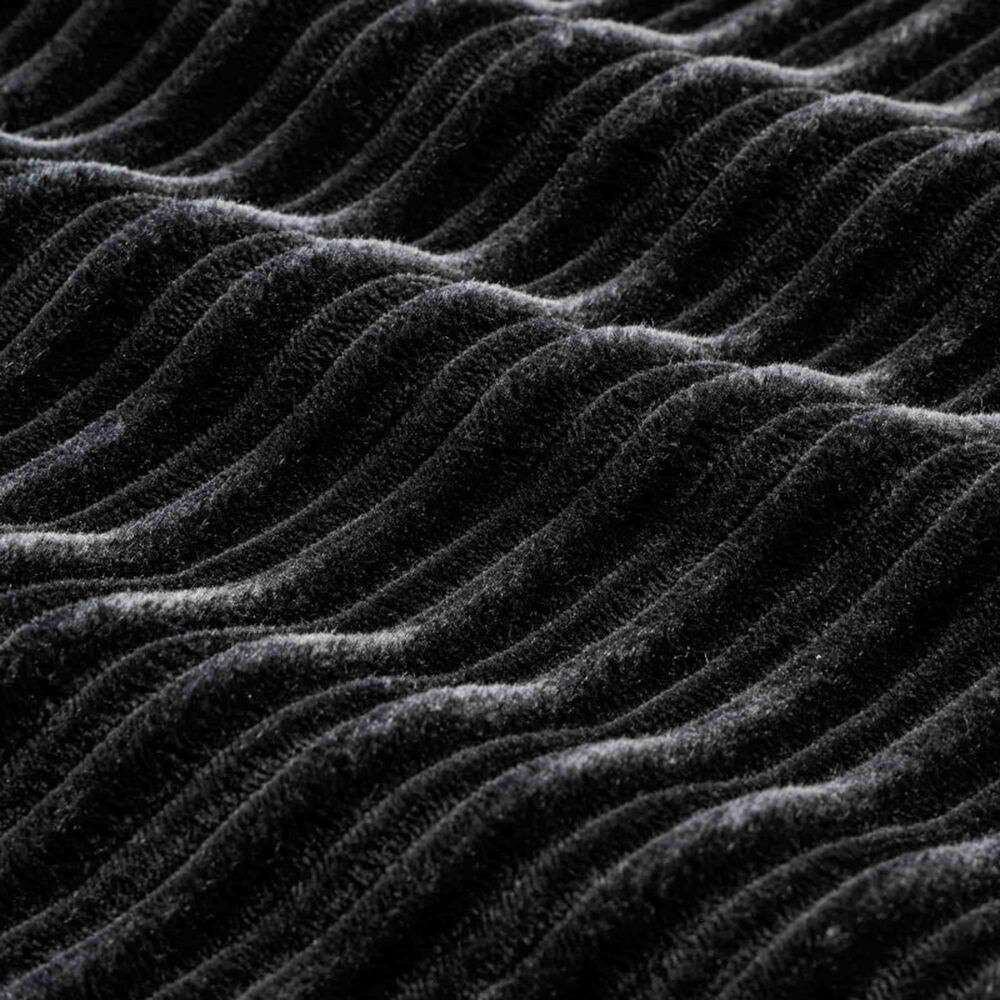 HOMLUX 112" Modern Sectional Sofa with Curved Armrests in Black, , large