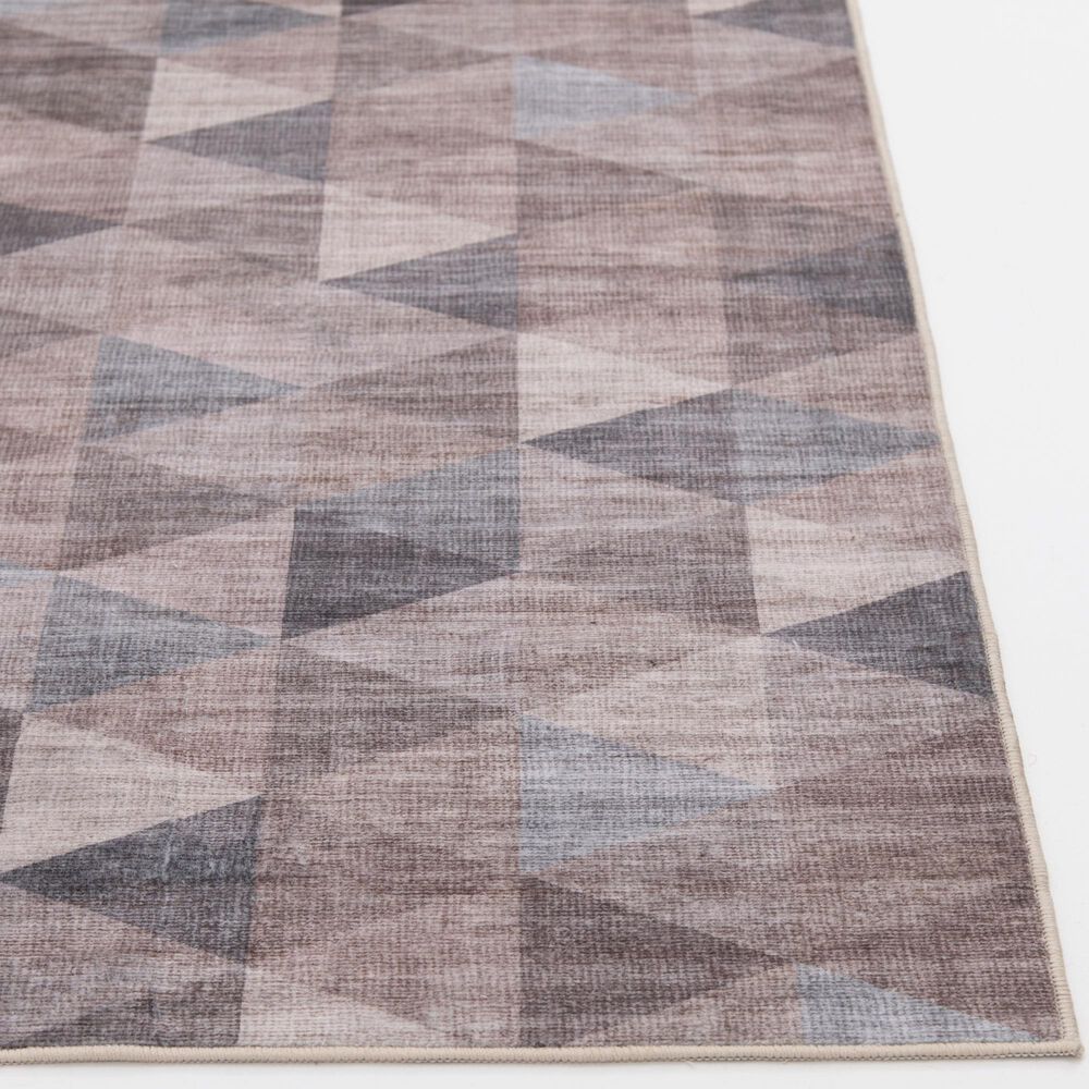 Central Oriental Rugease Velveteen Marlow Brown and Dark Grey 7&#39;6&quot; x 9&#39;6&quot; Area Rug, , large