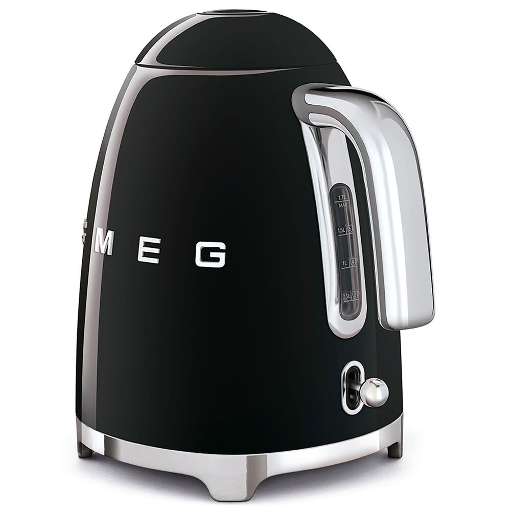 Smeg 7-Cup Stainless Steel Retro Style Electric Kettle in Black, , large