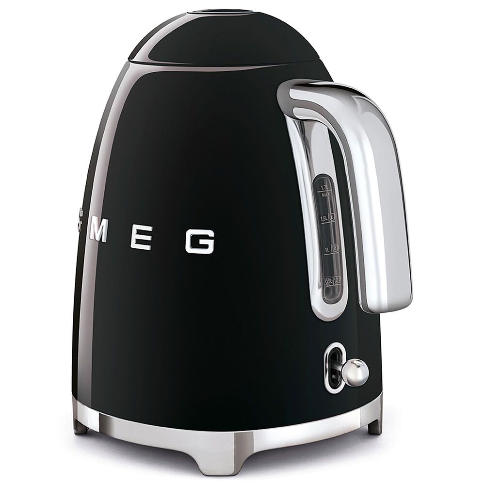 Smeg 7-Cup Stainless Steel Retro Style Electric Kettle in Black