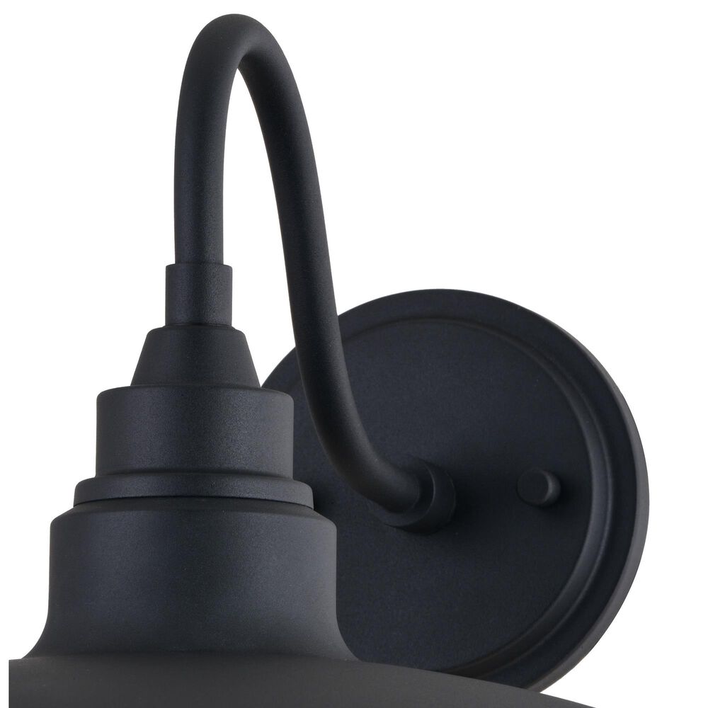 Vaxcel Tucson 13" 1-Light Outdoor Wall Sconce in Textured Black and Glossy White, , large