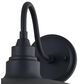 Vaxcel Tucson 13" 1-Light Outdoor Wall Sconce in Textured Black and Glossy White, , large