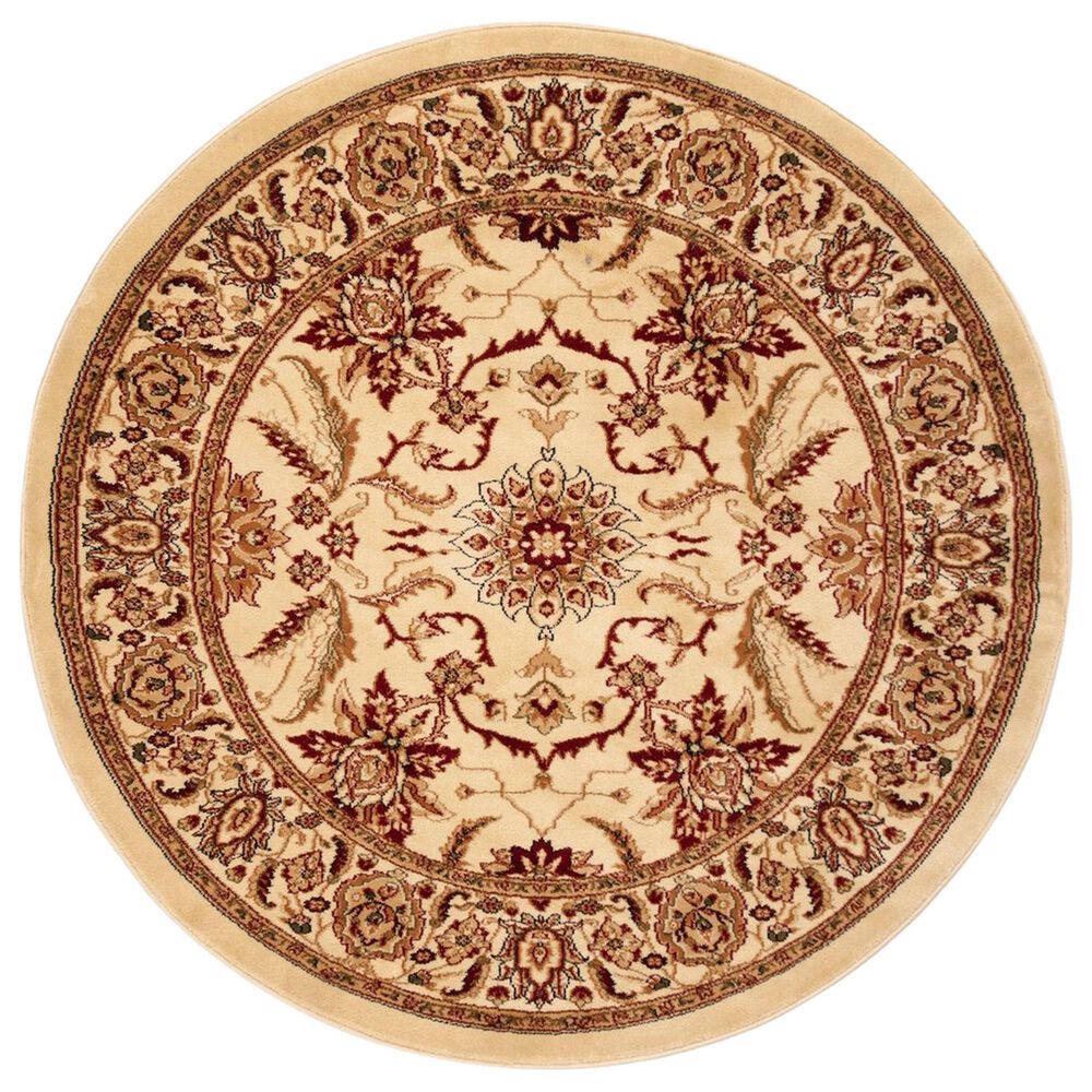Safavieh Lyndhurst LNH216 8" Round Ivory Area Rug, , large