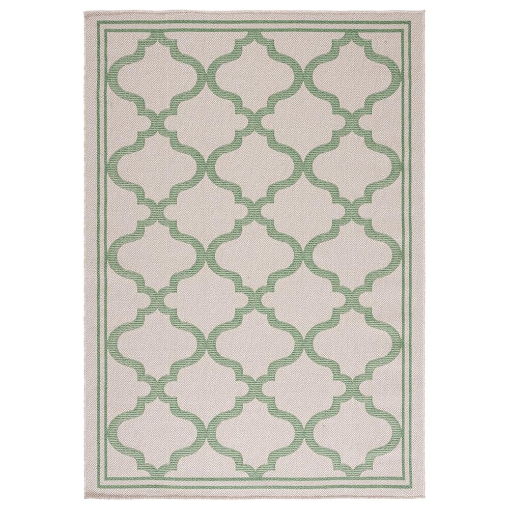 Safavieh Bermuda 3" x 5" Beige and Green Indoor/Outdoor Area Performance Rug, , large