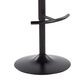 LumiSource Toriano Swivel Adjustable Bar Stool with Cream Faux Leather Upholstery in Black (Set of 2), , large