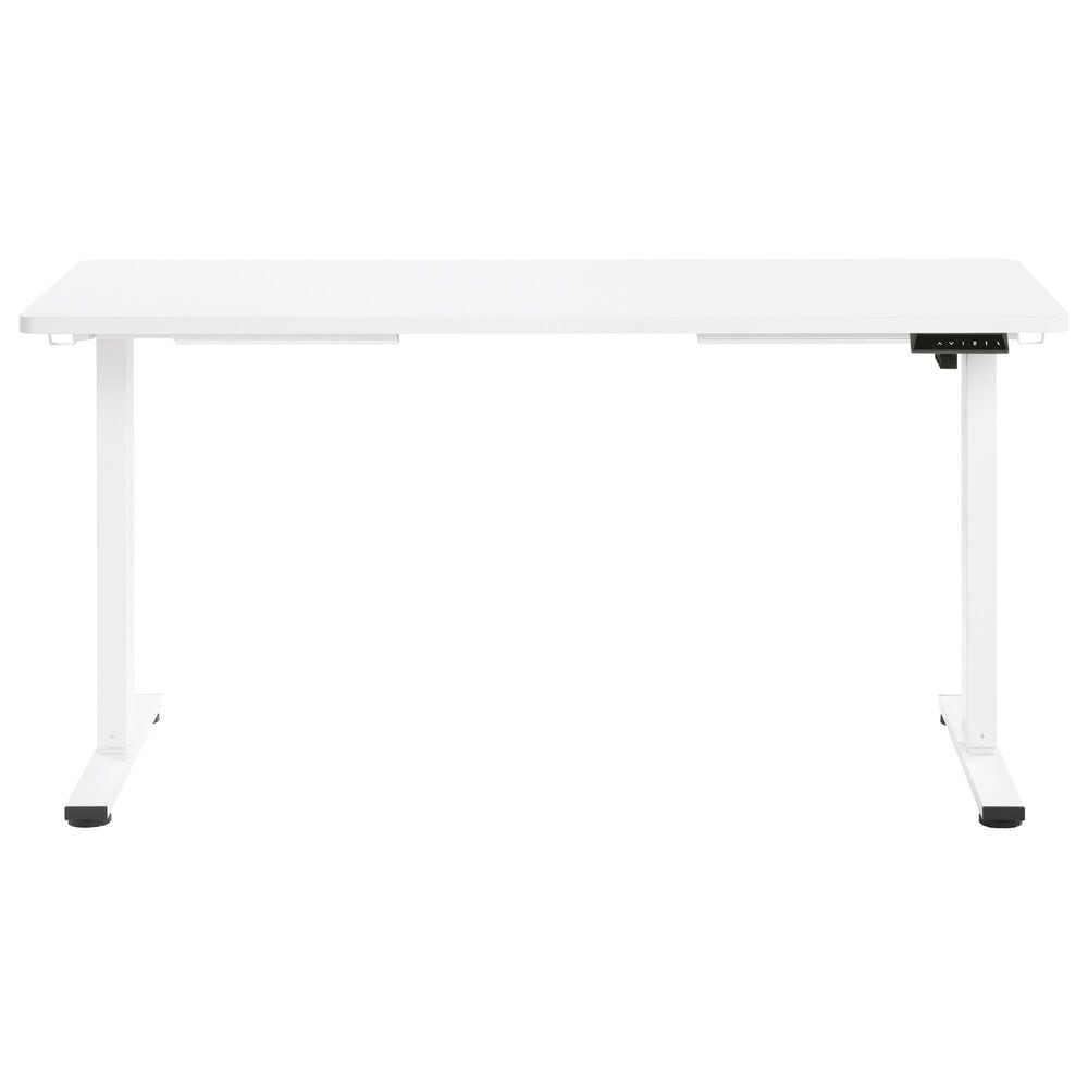 OSP Home Primo 60&quot; Electric Sit and Stand Desk in White, , large