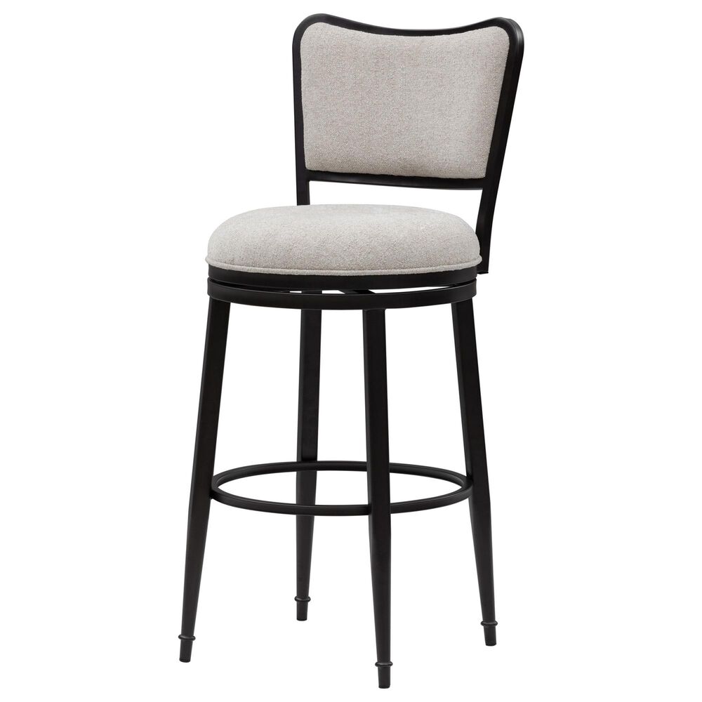 Armen Living Baxter Swivel Bar Height Stool in Cream, , large