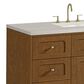 James Martin Laurent 48" Single Bathroom Vanity in Honey Oak with 3 cm Siberian Silestone Top and Rectangular Sink, , large