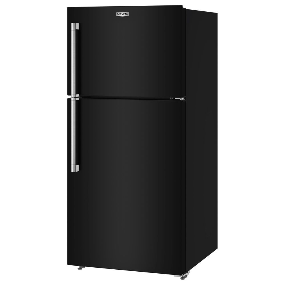 Maytag 19 Cu. Ft. Top Freezer Refrigerator with Garage Mode in Black, , large
