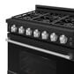 Thor Kitchen Gordon Ramsay 6 Cu. Ft. Professional Gas Range with Stainless Steel Handle Kit in Black, , large
