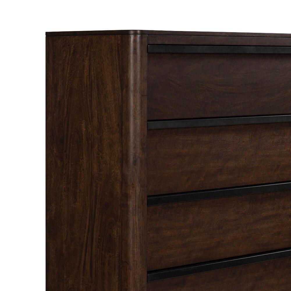 Millenium Dilenno 5 Ball Bearing Smooth Gliding Drawer Chest in Dark Brown, , large