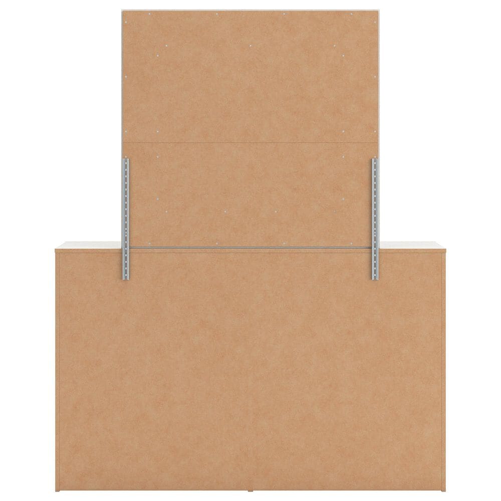 Ashley Zuraleus 4-Piece King Upholstered Platform Bedroom Set in Matte White, , large