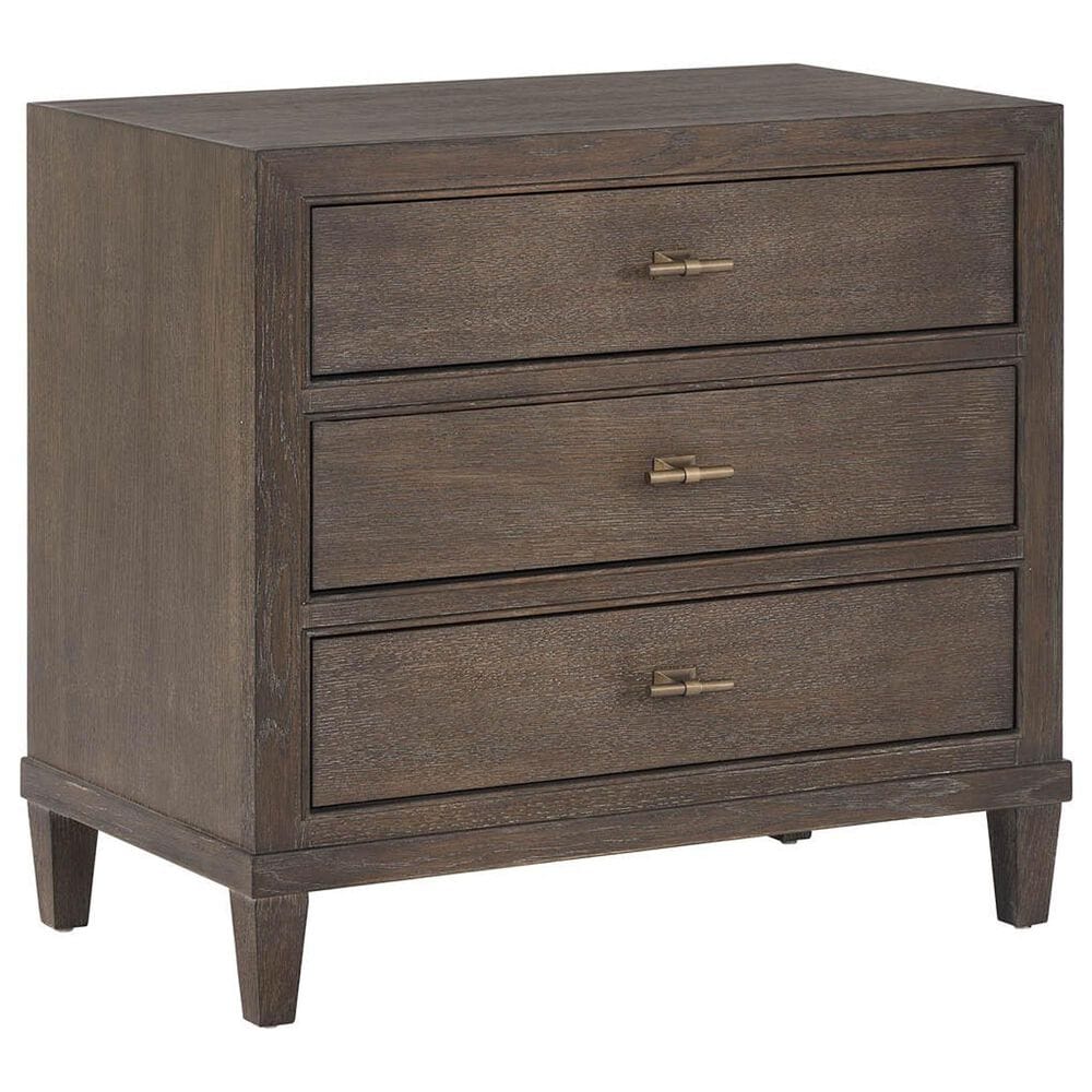 Furniture Worldwide Montclair 3 Piece Queen Panel Bedroom Set in Embossed Cocoa and Smoked Gold, , large