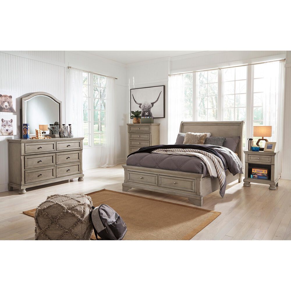 Signature Design by Ashley Lettner 1 Drawer Night Stand in Light Gray, , large