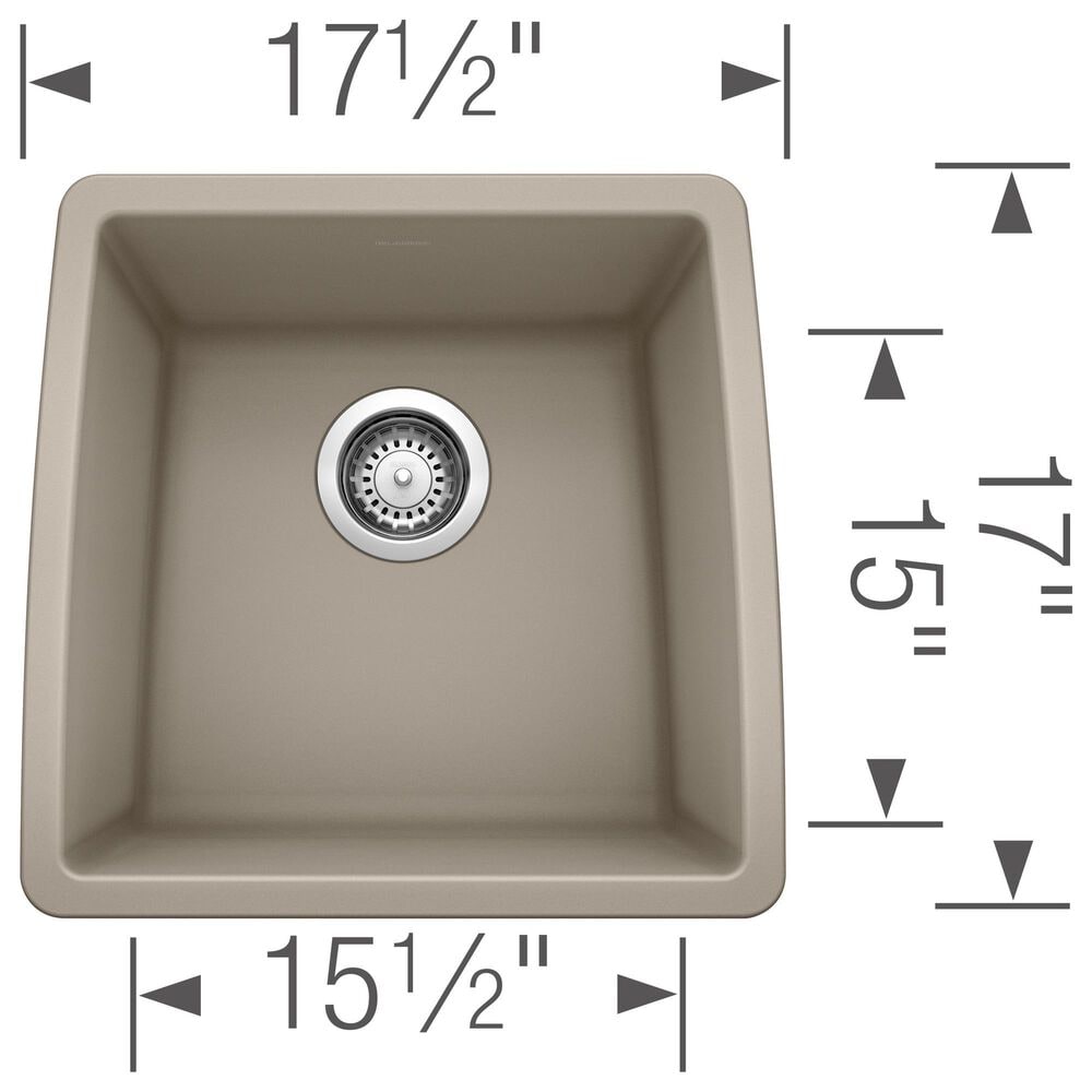 Blanco Performa 18&quot; Bar Sink in Truffle, , large