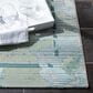 Safavieh Barbados Tropical Coral 3"3" x 5"3" Teal and White Indoor/Outdoor Area Rug, , large
