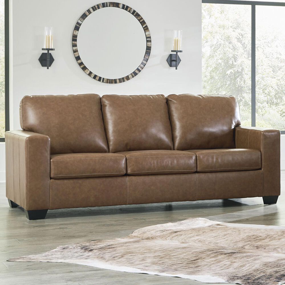 Ashley Bolsena Stationary Queen Sofa Sleeper in Caramel, , large