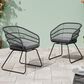 Hearth and Haven Terry Outdoor Dining Club Chair in Gray (Set of 2), , large