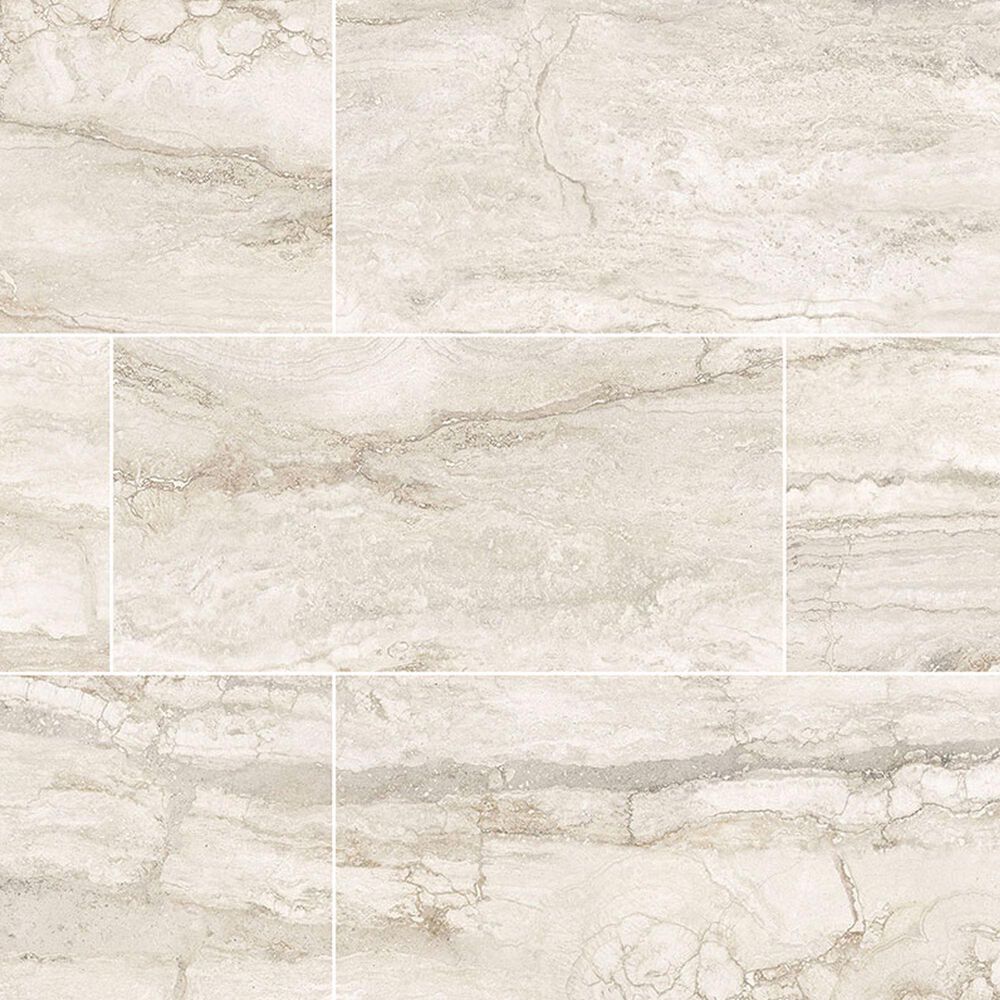 MS International Bernini Bianco 12" x 24" Polished Porcelain Tile, , large