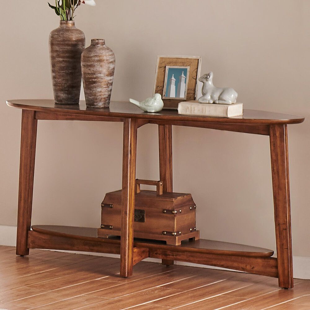 Bolton Furniture Monterey 60" Console/Media Table in Warm Chestnut, , large