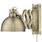 Golden Lighting Hawthorn 1-Light Articulating Wall Sconce in Aged Brass, , large