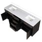 Lexora Home Abbey 80" Double Bathroom Vanity in Black Oak with 2 cm White Quartz Top and Rectangular Sinks, , large