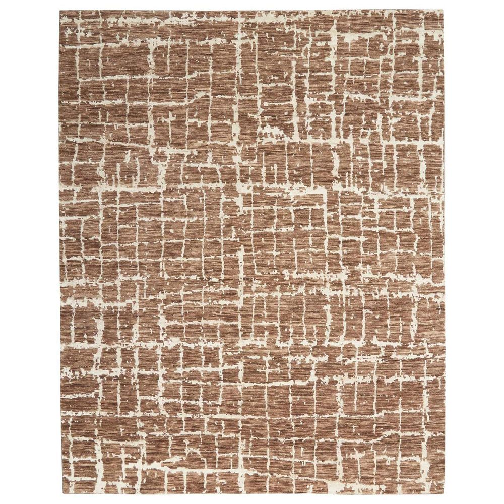 Nourison Luna 7"9" x 9"9" Mocha and Ivory Area Rug, , large