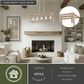Vaxcel Pratt 5-Light Linear Chandelier in Satin Nickel and Light Oak, , large