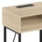 HOMLUX 19.7" 3-Tier End Table in Bauhaus Oak and Black, , large