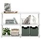 HOMLUX Turn-N-Tube 3-Tier Double Size Storage Display Rack in White, , large