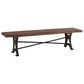 Home Trends & Design Organic Forge 70" Bench in Raw Walnut and Antique Zinc, , large