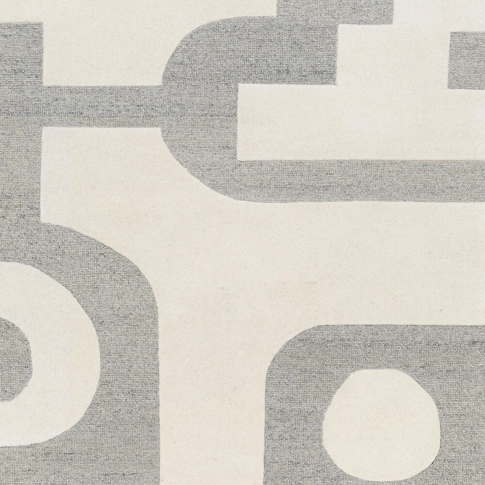 Surya Brook 9&#39; x 12&#39; Beige and Charcoal Area Rug, , large