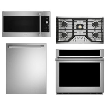 Monogram 4-Piece Kitchen Package with 30" Wall Oven and 36" Gas Cooktop in Stainless Steel, , large