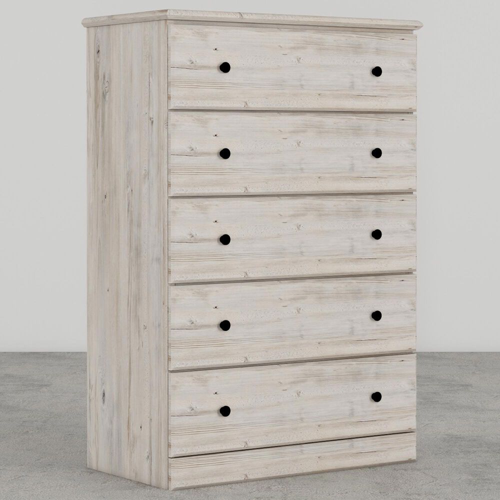 Lemoore Essentials 32" 5-Drawer Chest in Frosted Pine, , large