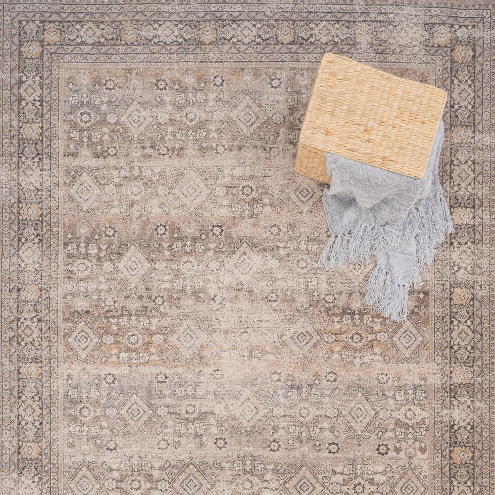 Capel Avery Bahkti 3400RS03110506330 3&#39; 11&quot; x 5&#39; 6&quot; Stormy Gray Area Rug, , large