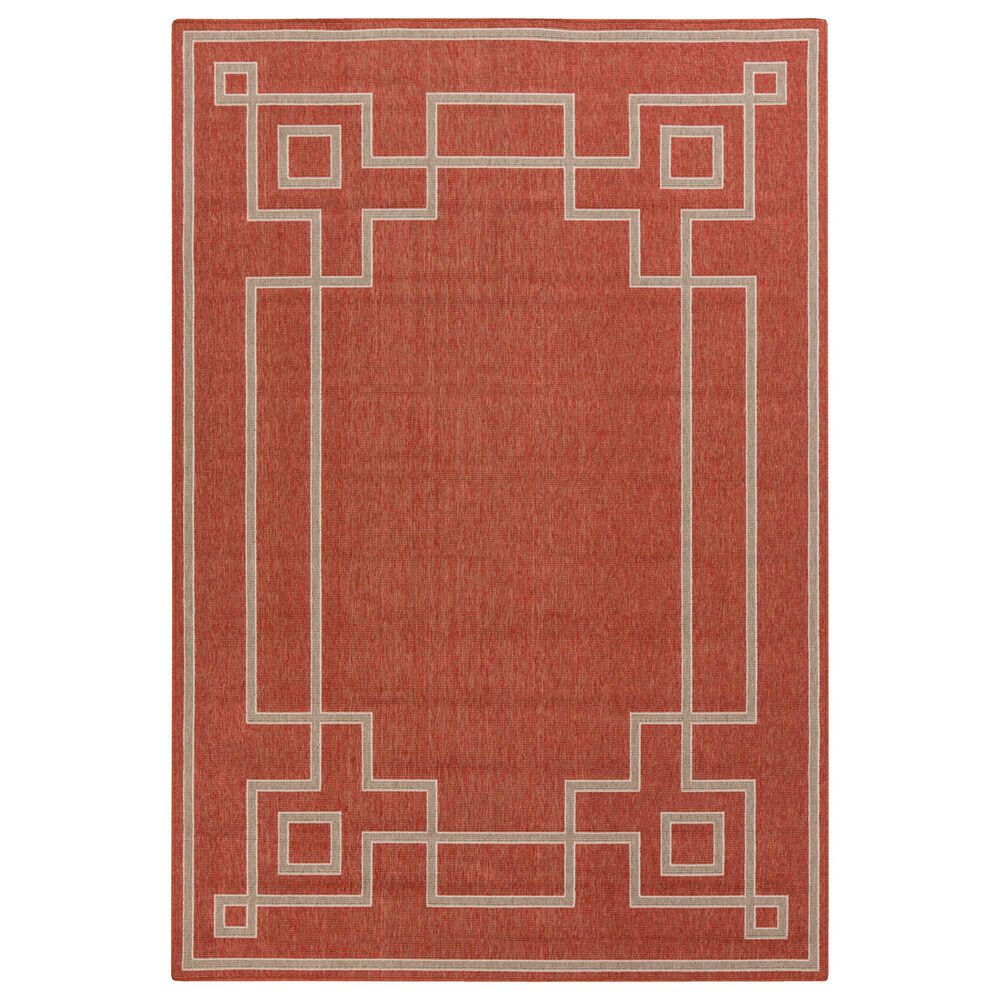 Surya Alfresco 5&#39;11&quot; x 8&#39;10&quot; Rust, Brown and Beige Indoor/Outdoor Area Rug, , large