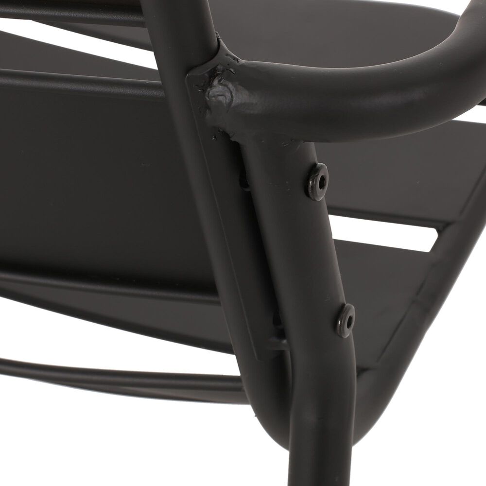 Hearth and Haven Terra Nova 3-Piece Outdoor Bistro Set in Matte Black, , large