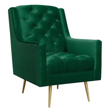 Mayberry Hill Bryan Accent Chair in Broadway Emerald Velvet, , large