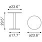 Zuo Modern Alto Bistro Table in White/Gold, , large