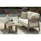 Ashley Serene Bay Patio Cocktail Table in Dark Brown, , large