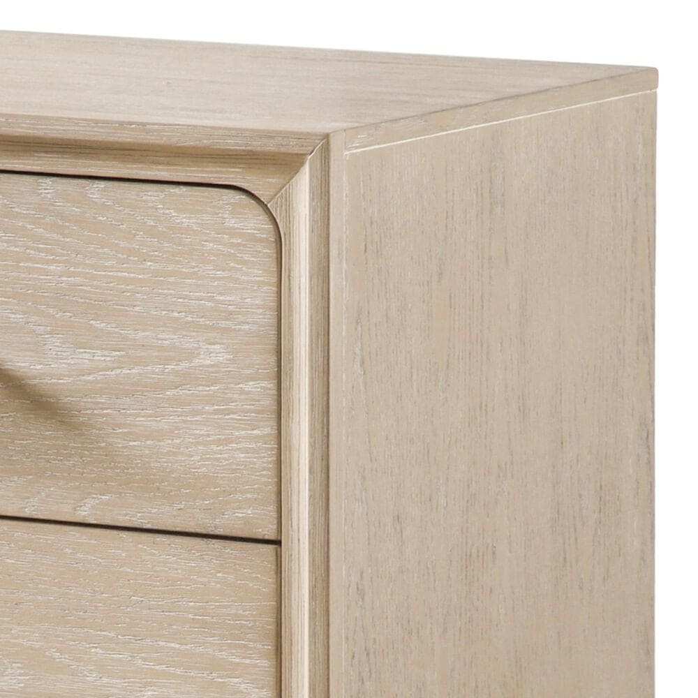 Furniture of America Sandnes 2-Drawer Nightstand in Light Oak and Gold, , large