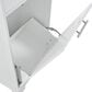 HOMLUX 47" Fluted Kitchen Island with Trash Can Storage Cabinet in White and Natural, , large