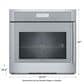 Thermador 30" Masterpiece Single Built-In Oven with Left Side Opening Door in Stainless Steel, , large