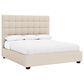 Bernhardt Avery Queen Upholstered Panel Bed in Beige and Tan, , large