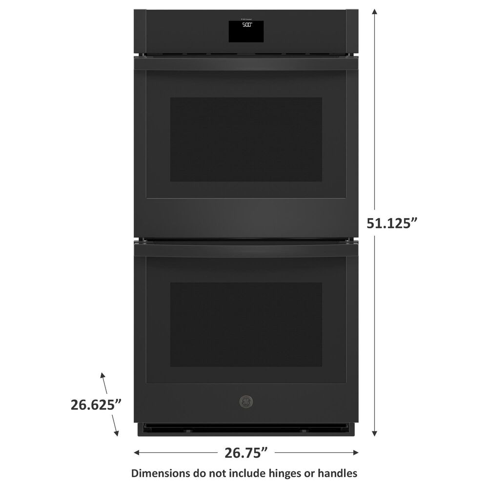 GE Appliances 27&quot; Double Electric Wall Oven with No Preheat Air Fry in Black, , large