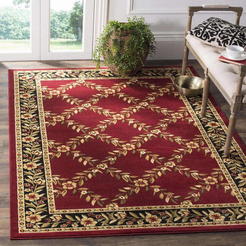 Safavieh Lyndhurst 4&#39; x 6&#39; Red and Black Area Rug, , large